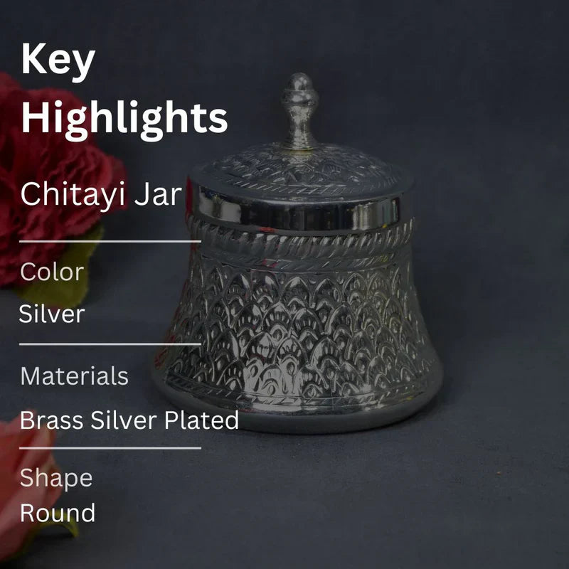 Brass Silver Plated Jar