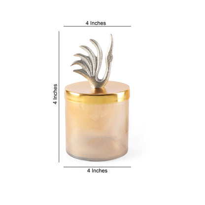 Glass Jar With Metal Lid - set of 2