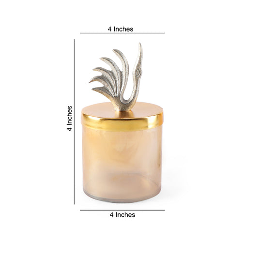 Glass Jar With Metal Lid - set of 2