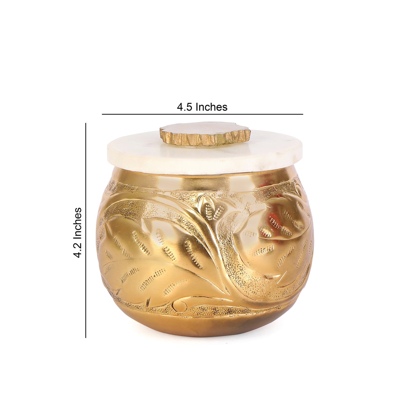Large Gold Jar With Lid