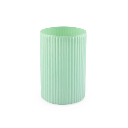 Green Lining Glass Jar With Metal Lid - Medium