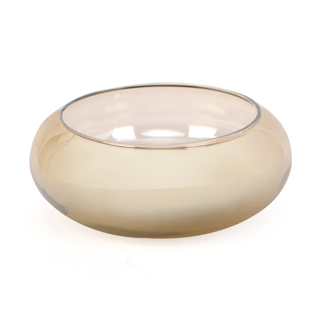 Small - Glass Jar With Rose Design Metal Lid